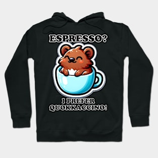 Quirky Quokka: The Happy Quokkaccino Delight Hoodie